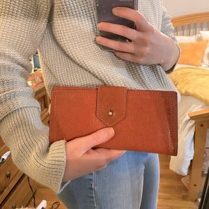 Madewell vintage post leather clutch/wallet